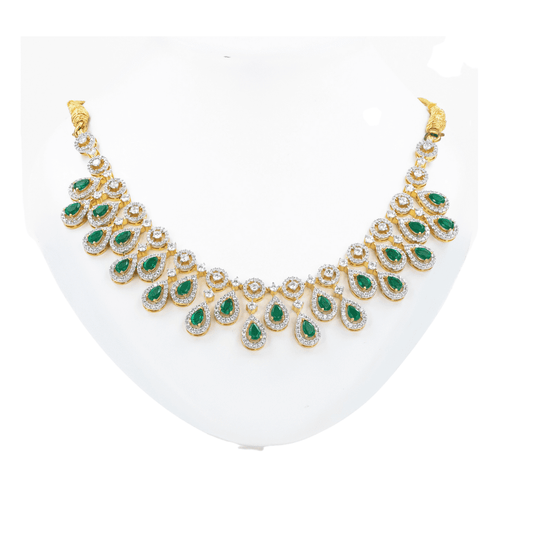 Gold Imperial Emerald Necklace Set