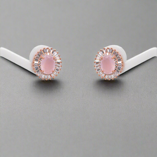 Rose Gold Soft Blush Earrings