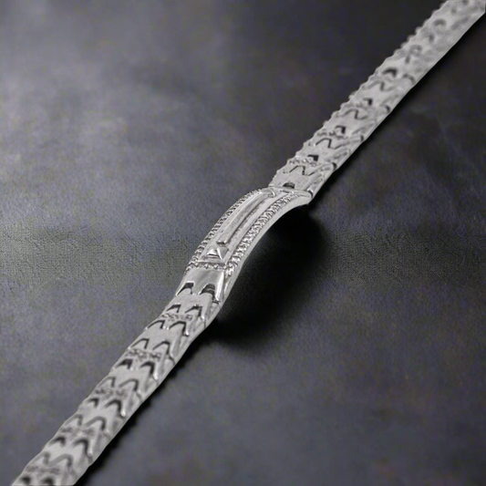 Silver White Stone Bracelet