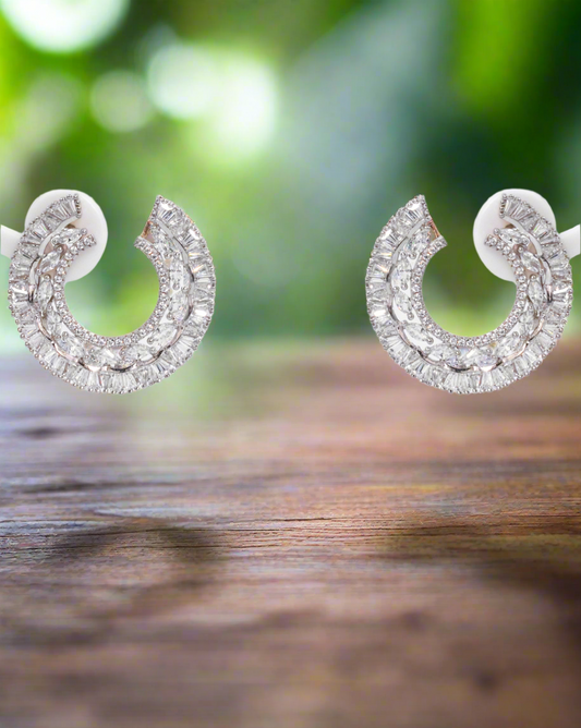 Silver Half Circle Earrings