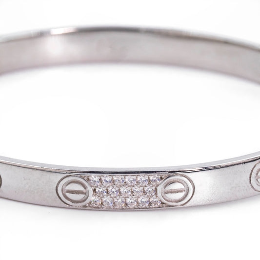 Silver Heavy Cartier Essential Cuff/Kada