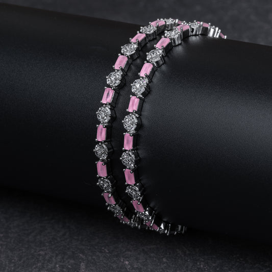 Silver Blush and Ivory Harmony Bangle