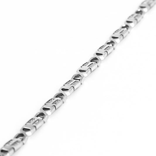 Silver Minimal Zircon Bracelet