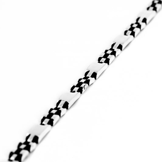 Silver Minimal Plain Men's Oxidised Bracelet