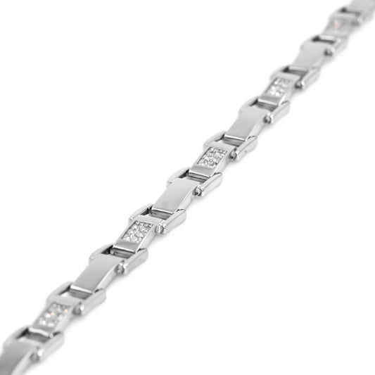 Silver Stylish Zircon Bracelet