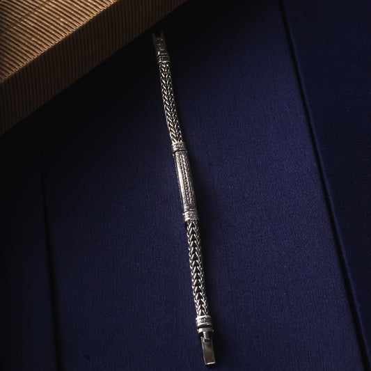 Silver Indonesian Carving Sturdy Bracelet