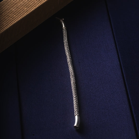 Silver Vintage Braided Bracelet