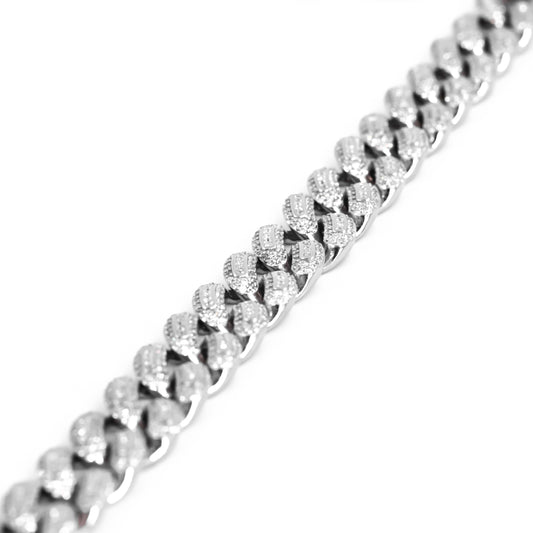 Silver Iced Baguette Bracelet