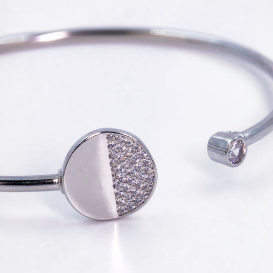 Silver Radiant Circle Cuff/Kada