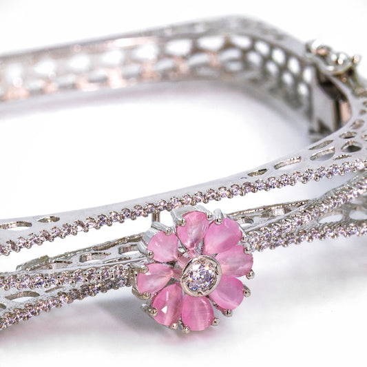 Silver Blush Elegance Cuff/Kada