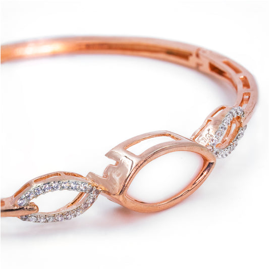 Rose Gold Crystal Frost Cuff/Kada