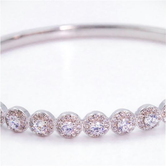 Silver Solitaire Classic Cuff/Kada