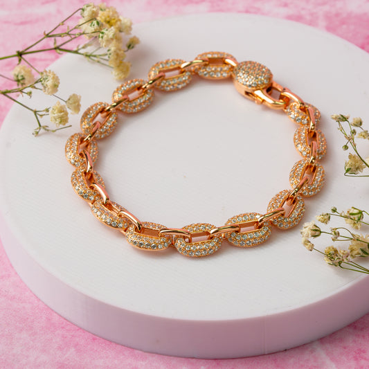 Rose Gold Interlinked Bracelet