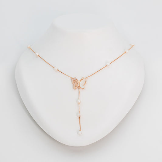 Rose Gold Mystical Butterfly Chain Pendant