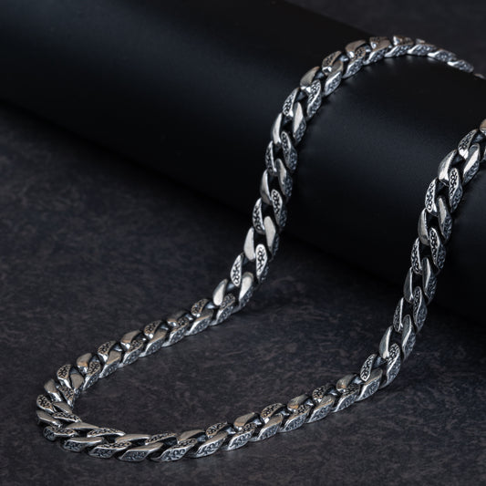 Vintage Engraved Cuban Chain
