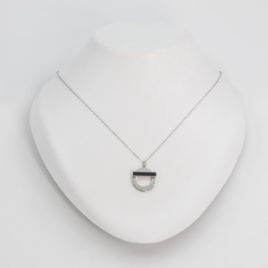 Silver Roman Disc Chain Pendant