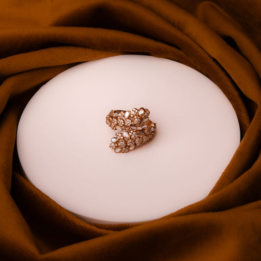 Rose Gold Floral Vine Ring