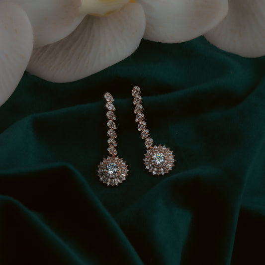 Rose Gold Luminous Sparkle Earrings