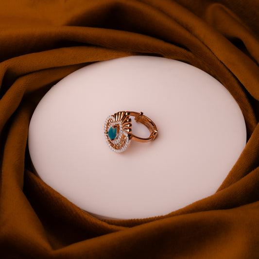 Rose Gold Azure Gem Ring