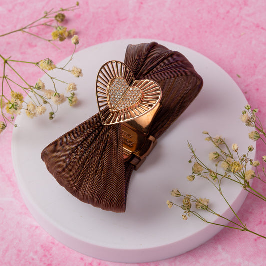 Rose Gold Eternity Heart Bracelet