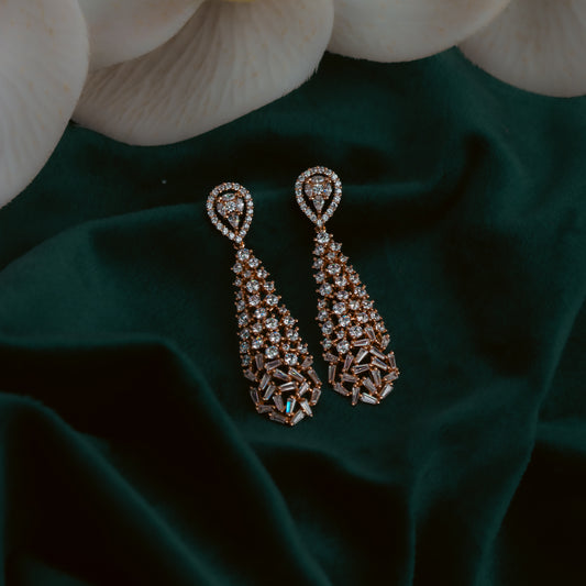 Rose Gold Elegant Drop Earrings