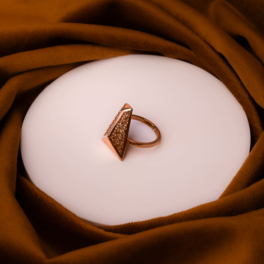 Rose Gold Pure Geometric Ring
