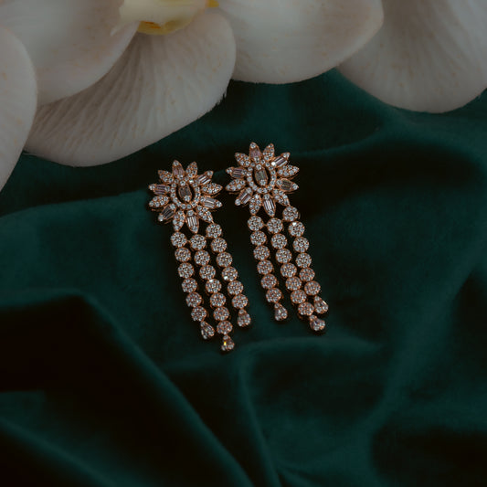 Rose Gold Sunshine Dangler Earrings