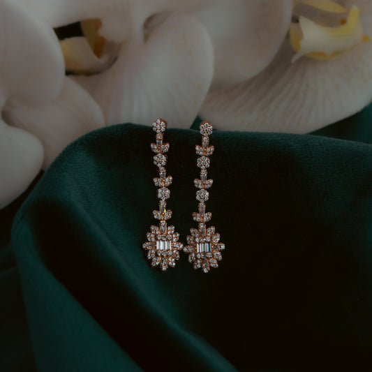 Rose Gold Gleaming Radiance Earrings