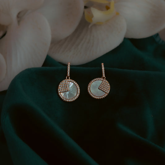 Rose Gold Frosty Elegance Earrings
