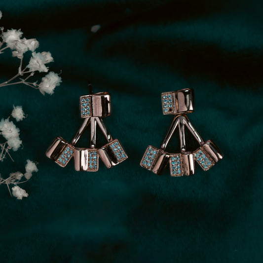 Rose Gold Mystic Crystal Earrings