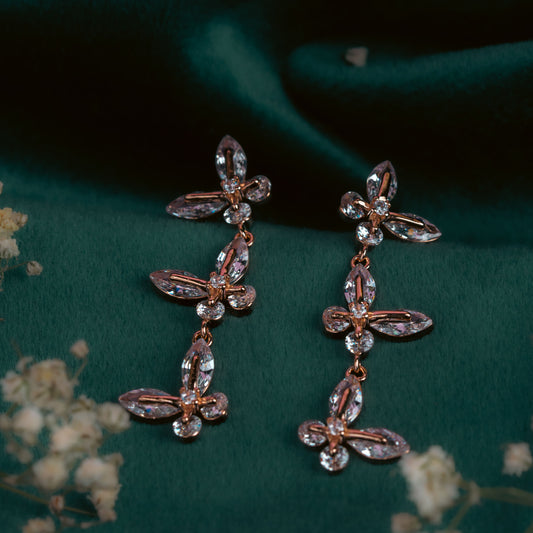 Rose Gold Mystic Butterfly Earrings