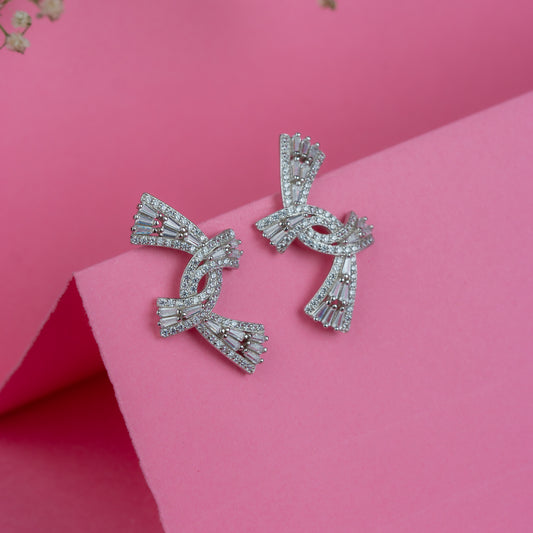 Silver Overlapping Elegance Earrings