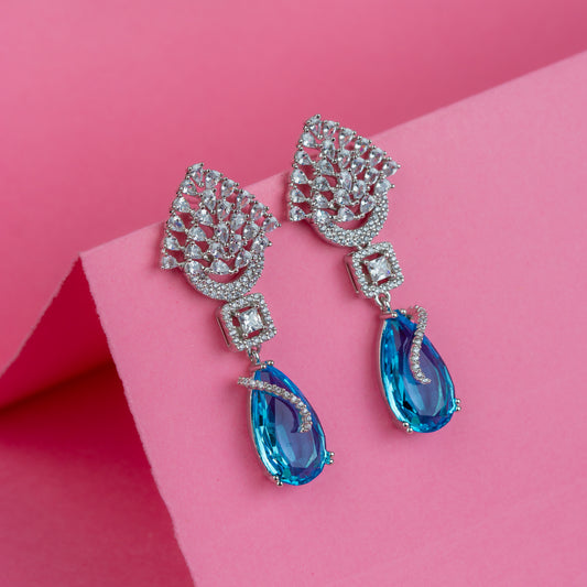 Silver Topaz Twilight Earrings