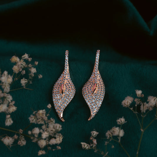 Rose Gold Subtle Twirl Earrings
