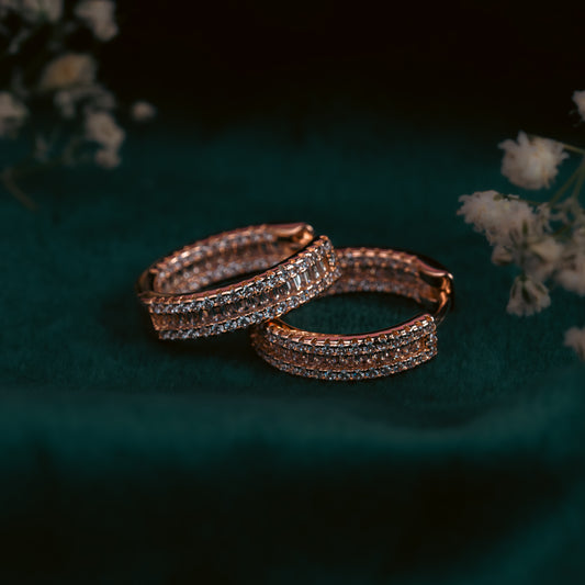 Rose Gold Classic Hoop Earrings