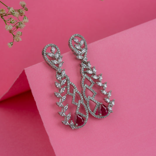 Silver Rose Quartz Radiance Earrings