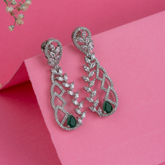 Silver Verdant Vibrance Earrings