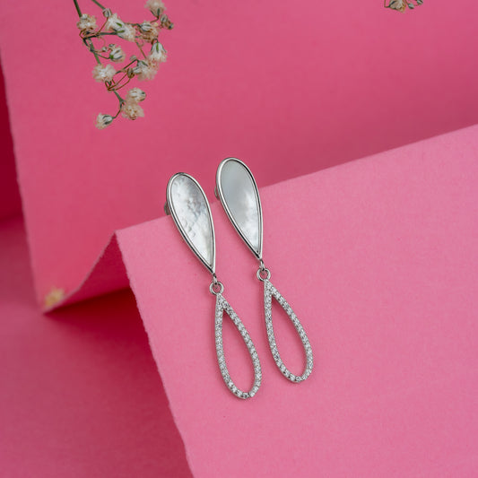 Silver Ethereal Drop Earrings