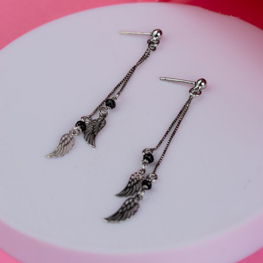 Silver Angelic Wings Earrings