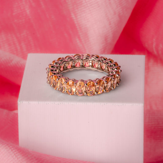 Silver Sunset Sparkle Ring