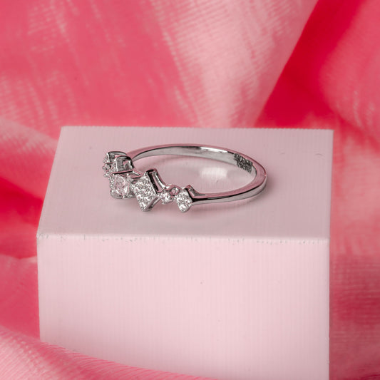 Silver Quadratic Ring