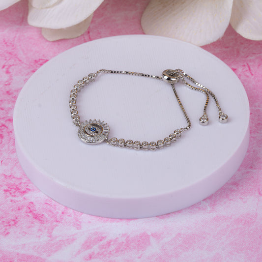 Silver Evil Eye Bracelet