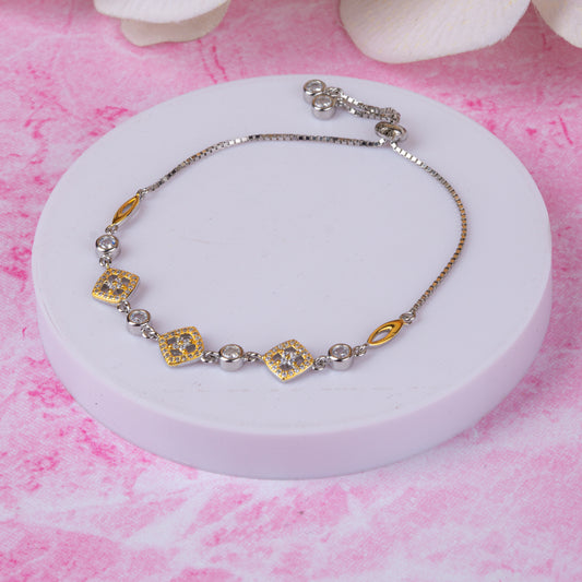 Two Tone Golden Window Bracelet