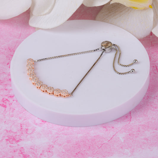 Two Tone Flower Vine Bracelet