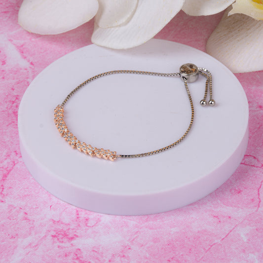 Two Tone Leafy Serenade Bracelet