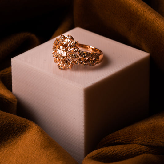 Rose Gold Sunflower Radiance Ring