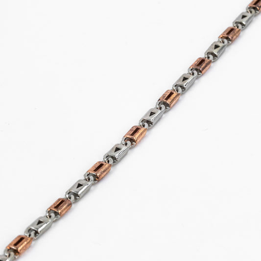 Silver Two Tone Chain