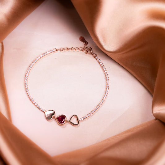 Rose Gold Amour Ruby Bracelet