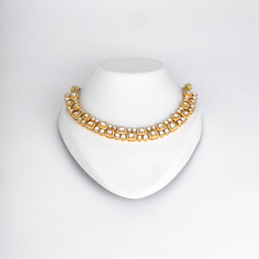 Gold Moissanite Graceful Necklace Set