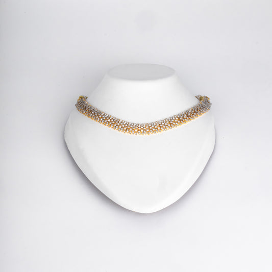 Gold Glided Serenity Silver Necklace Set